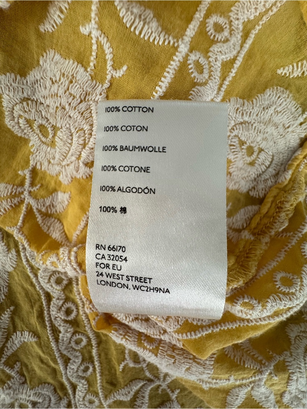 Pilcro by Anthropologie Yellow Embroidered Cotton Button Front Blouse XL - Picture 11 of 11